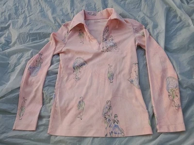 Vintage Asian Inspired JCPenney Long Sleeve Blouse Women's Size Medium (?) Pink  - Image 1 of 4