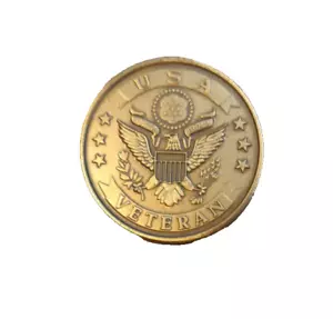 Commemorative Vietnam The Wall USA Veteran 1.5" Wide Medal Coin Token - Picture 1 of 2