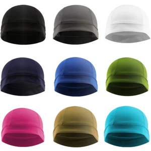 Men Women Running Beanie Caps Moisture Wicking Skull Caps Helmet Liner Headwear - Picture 1 of 18