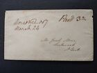New York: Moresville 1850S Stampless Cover, Ms, Dpo Delaware Co