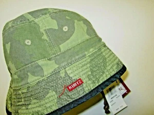 Cappello a secchio reversibile mimetico/nero Kurtz Buckley tutto cotone taglia M prezzo al dettaglio al dettaglio $39,50 - Foto 1 di 4