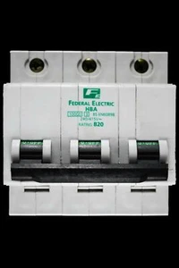 BUND 20 AMP KURVE B 10kA DREIPOLIGER MCB SCHUTZSCHALTER HBA STABLOK - Bild 1 von 6