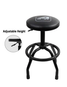 Taburete neumático ajustable de alta resistencia negro para barra de garaje ENVÍO A EE. UU. para taller - Imagen 1 de 5