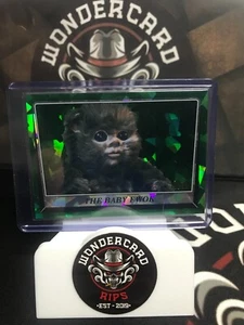 2023 Star Wars Chrome Sapphire Blue ROTJ - THE BABY EWOK - GREEN /60 #88 - Picture 1 of 2
