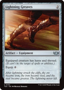 MTG Magic 1x Lightning Greaves (M/NM) Commander Tarkir Dragonstorm - Photo 1 sur 1