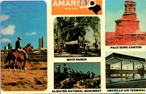The Friendly City Amarillo Texas Postcard - Picture 1 of 2