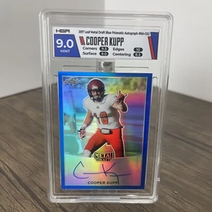 2017 Leaf Metal Draft! COOPER KUPP! Blue #BA-CK2 Rookie! Auto! #32/50 HGA 9.0 - Picture 1 of 6
