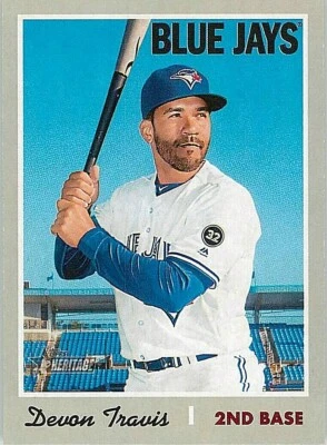 2019 Topps Heritage #193 Devon Travis BLUE JAYS - Image 1 of 2