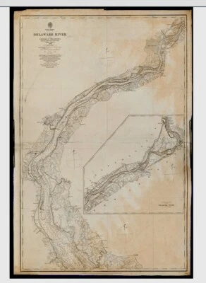 ANTIQUE ADMIRALTY CHART. No.2564. DELAWARE RIVER. SHEET 2. 1915 EDITION - Image 1 of 4