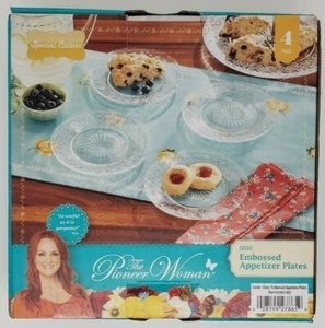 Cassie Embossed Appetizer Plates New! - Picture 1 of 1