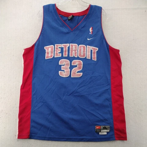 Vintage Nike Team Detroit Pistons 32 Richard Hamilton NBA Basketball Jersey Cover