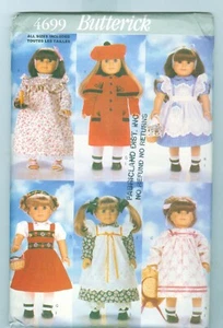 Butterick Muster 4699 18" Puppenkleidung Muster ungeschnitten sehr guter Zustand - Bild 1 von 2