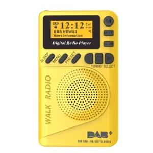 P9 Portable Pocket Digital DAB/DAB + FM Radio Mp3 Play Supporting SD Card Yellow - Picture 1 of 10