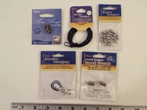 LOT-DARICE JEWELRY FINDINGS-SECRET KEEPER PRAYER BOX PENDANT-MOOD BEADS-CORD-END - Picture 1 of 6