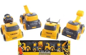 Construction Vehicles Toy Set Digger Crane Dump Truck Cement Mixer 8cm AGE 3+ - Picture 1 of 2