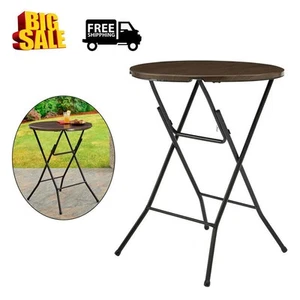 Klapptisch Terrasse klappbar Beistell Couchtisch rund Outdoor Camping Beistelltisch - Bild 1 von 7
