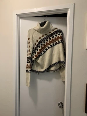 Suéter Anthropologie Para Mujer Talla Pequeña Crema Crochet Tejido Pullover Manga Larga Foto 1 de 4