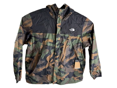 The North Face Antora Rain Full Zip Jacket Black Camo Print Men's Size 3XLarge - Image 1 of 4