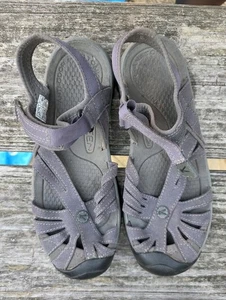 Keen Rose Sandals Womens Size 8 Silver  Outdoor Hiking Close Toe Waterproof - Picture 1 of 7