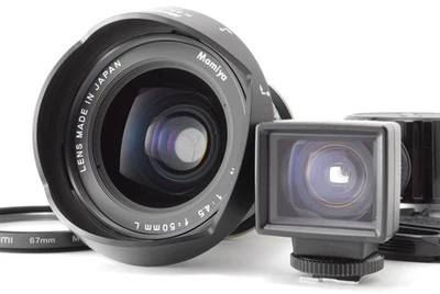 【MINT w/Finder,Hood】 Mamiya N 50mm F/4.5 L Lens For Mamiya 7 7II from JAPAN N53 - Image 1 of 4