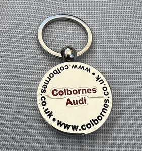 GENUINE AUDI MAIN DEALER CAR KEY FOB KEY RING METAL Colbornes Audi - Picture 1 of 2