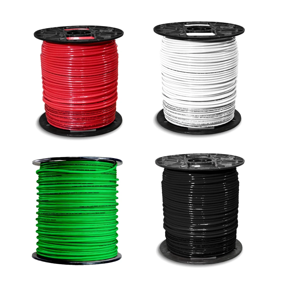 Cable de cobre trenzado THHN/THWN 10 AWG 500 pies - Varios colores disponibles Foto 1 de 1