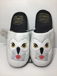 NWT Harry Potter Hedwig Plush Slippers L/XL Unisex Slip On Women 10-13 Men 9-12 - Picture 1 of 5