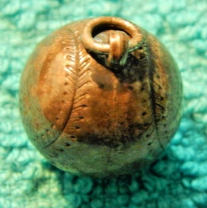 Vintage signierter Sterlingsilber Baseball Softball Anhänger Charm 5/8" Durchmesser - Bild 1 von 3