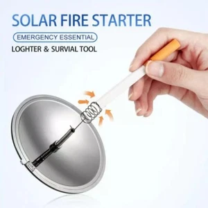 Outdoor Camping Waterproof Windproof Solar Lighter Fire Starter EDC Survival - Picture 1 of 16
