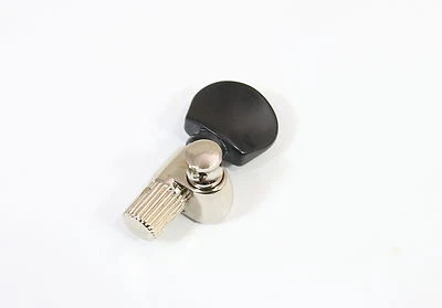 5th string banjo tuning peg, Nickel plated, Plastic Black, One piece 329N-BX - Image 1 of 3