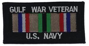 Navy Gulf War Veteran Ribbon 4 Inch Cap Hat Embroidered Patch HFL1493 F2D7F - Picture 1 of 1