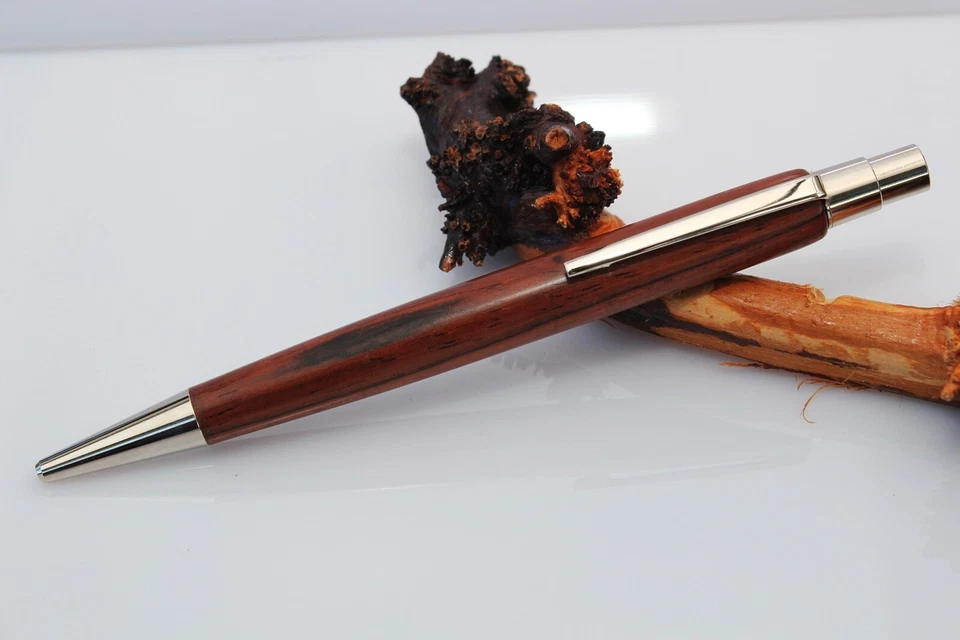 Schreibgerät Kugelschreiber Berlin Holz Cocobolo handgedrechselt Unikat - Bild 1 von 4
