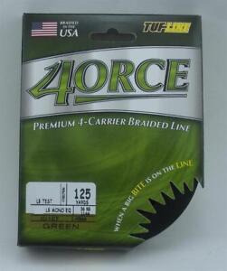 Tuf-line FE65125GN 4ORCE Spectra Braided line 65 lb 125Yd Moss Green