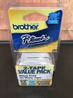 Double Pack - Brother P-Touch M-Tape 1/2 Inch - Black On White --  Mk-2312Pk