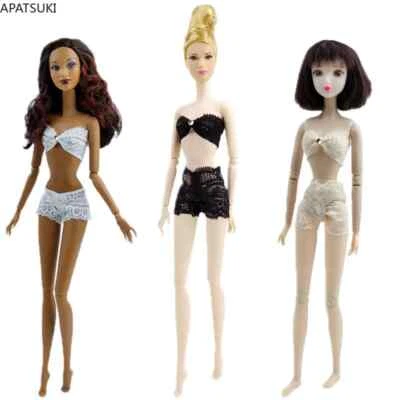 3Sets weiche Spitze Unterwäsche für Barbie Puppe BH & Slip 1/6 für Blythe Puppe