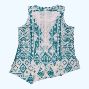 Cato Woman Größe 18/20 W Pullover ärmellos Oberteil asymmetrischer Saum Strass gebraucht, in einwandfreiem Zustand - Bild 1 von 7