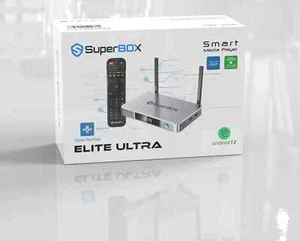 SUPERBOX ELITE ULTRA TV BOX Media Player Voice Command Remote 4GB+128GB Wi-Fi 6 - Picture 1 of 8