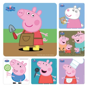 25 Peppa Pig (Licensed) Stickers, 2.5" x 2.5" each, Party Favors - Picture 1 of 1