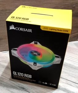 Corsair QL120 Weiß 3er Pack RGB PWM mit Lighting Node Core 120mm Lüfter Kit ⚡Versiegelt - Bild 1 von 3