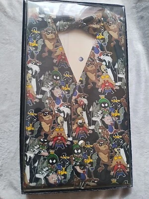  Vintage Santana Tuxedo Vest(  L )Taz Bugs Daffy Tweety Sylvester Porky Marvin  - Image 1 of 4