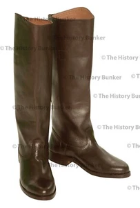 Botas de montar de cuero marrón - Oficial británico Primera Guerra Mundial - HECHAS A TUS TALLAS - Imagen 1 de 1