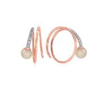 0,11 Karat stilvolle Spirale 14K Diamant Ohrmanschetten Ohrringe für Frauen von Senco Gold