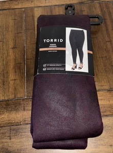 Torrid Ponte Legging Full Length 27” Inseam Signature Waistband Burgundy Size 1 - Picture 1 of 5