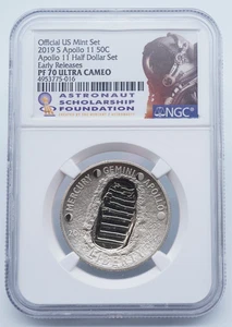 2019 S Apollo 11 50c Half Dollar NGC PF 70 Ultra Cameo Early Releases - U1553 - Picture 1 of 4