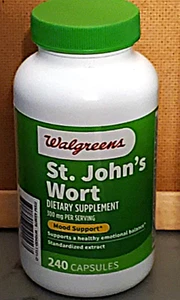 WALGREENS ST. JOHN'S WORT 300mg for Mood Support - 240 Capsules - Picture 1 of 1