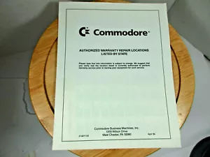 Commodore vintage 1989 garanzia autorizzata riparazione luoghi pubblicazione computer - Foto 1 di 3