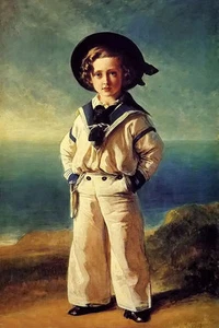Oil franz xavier winterhalter - albert edward prince of wales little boy in dusk - Picture 1 of 1