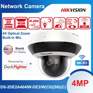 Hikvision DS-2DE2A404IW-DE3/W(C0)(S6)(C) 4MP 4x Zoom Wi-Fi PTZ IR Network Camera - Imagen 1 de 5