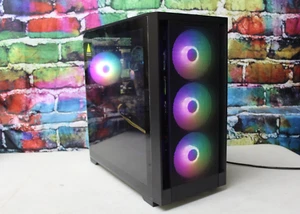 Custom RGB Gaming Desktop PC Intel Core i7 3.40 Quad 16 GB SSD Nvidia 1660 Super - Picture 1 of 8