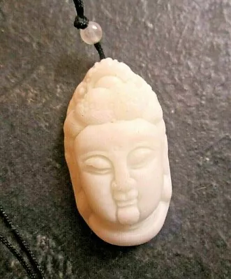 Buddha Siddharta Amulett Weiße Jade Handmade 27,2 G • 16.99€
